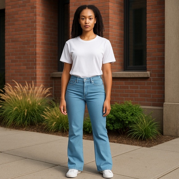 Ag Adriano Goldschmied Blue Flare Jeans Retro Style - Picture 1 of 10